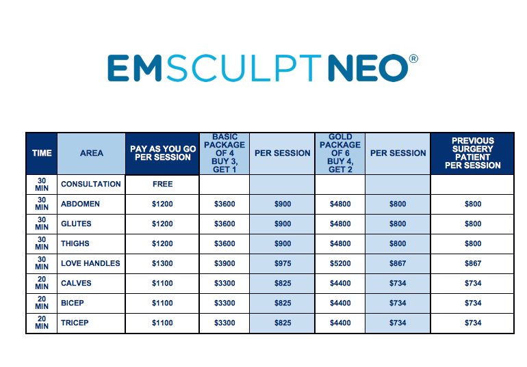 EmSculpt Classic for Muscle Building Single Session One Area
